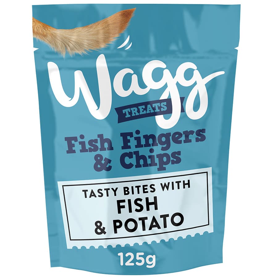 Wagg Fish Fingers & Chips Tasty Bites with Fish & Potato Dog Treats