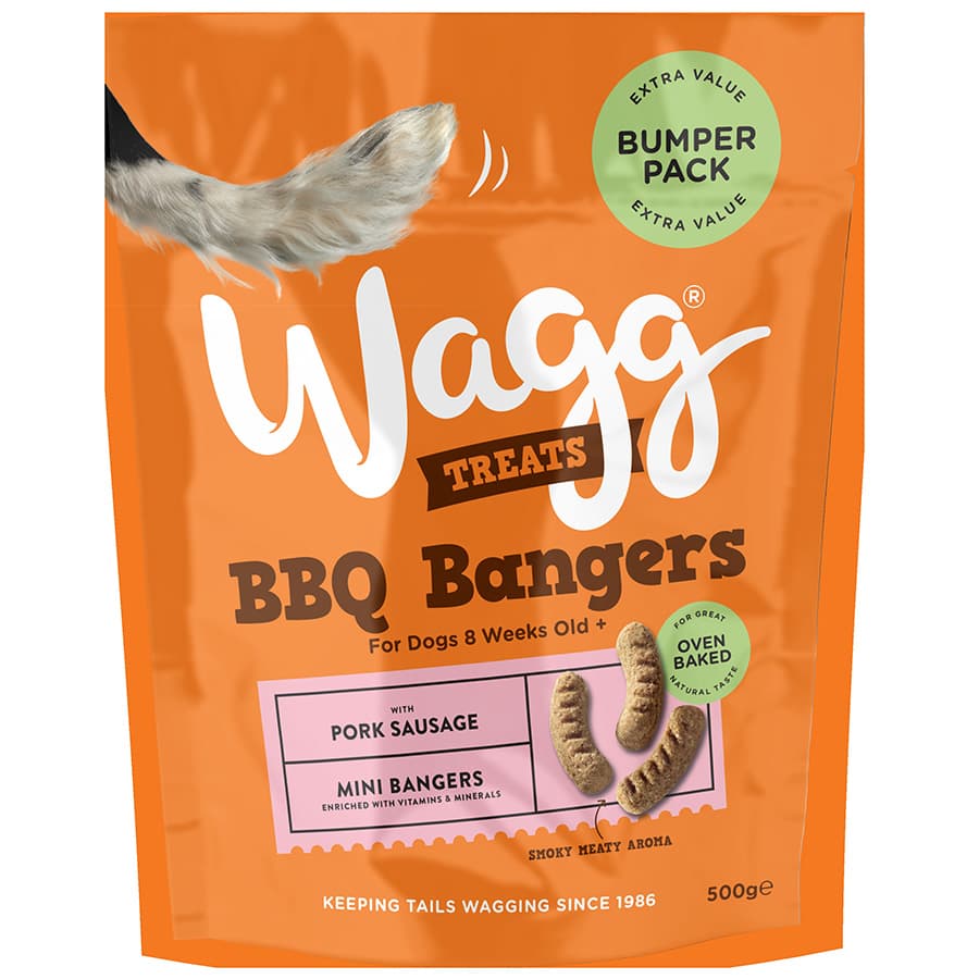 Wagg Bumper Pack BBQ Bangers Mini Bangers with Pork Sausage Dog Treats