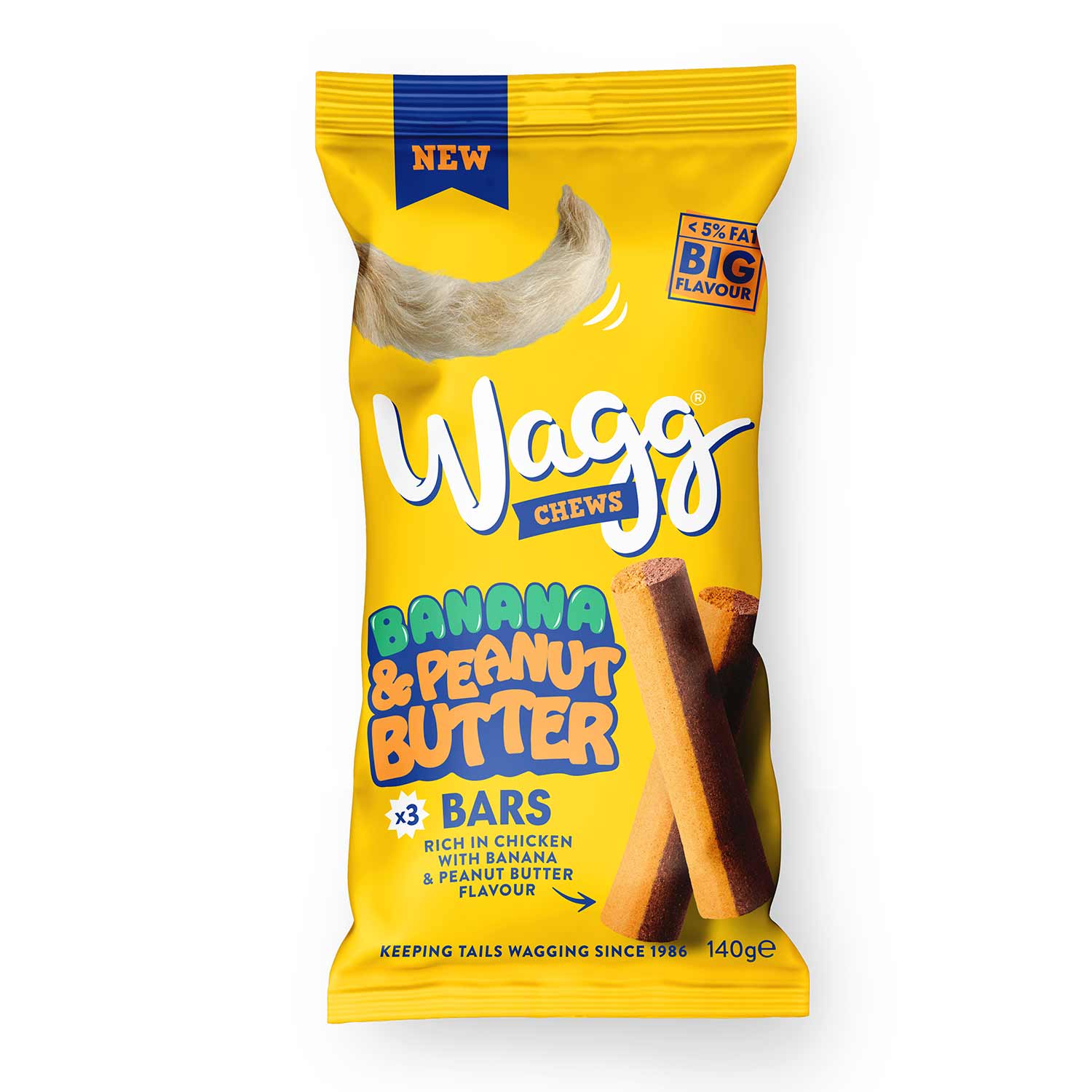 Wagg Chews Banana & Peanut Butter Bars Rich in Chicken Dog Treats